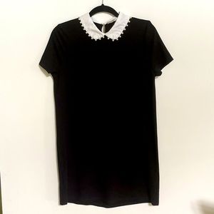 Zara black dress with Peter Pan collar